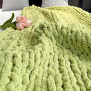 Chunky Knit Blanket Throw 48"x71", Chenille Throw Blankets, Handmade Warm & Cozy Blanket Couch Bed Home Decor, Soft Breathable Banket, Christmas for Couch Bed Sofa Best Gift (Green) by CozyNest Decor