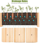 COSTWAY Wooden Planter Garden Bed, Folding Planter Box with Drainage Holes for Vegetables, Herbs, Fruits & Flowers, Outdoor Indoor Raised Planting Bed for Patio, Backyard, Lawn, 27.5"L x 12"W x 10"H by GreenHaven Gardens