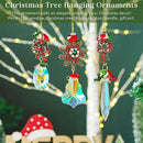 3 Pack Crystal Christmas Ornaments, Glass Rainbow Rhinestones Sun Catcher Prisms with Christmas Wreath Snowflake Bells,Suncatcher Hanging Crystal Pendants for Window Christmas Home Decor by GreenHaven Gardens