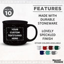 DISCOUNT PROMOS Custom Ceramic Campfire Coffee Mugs 13 oz. Set of 10, Personalized Bulk Pack - Perfect for Tea, Espresso, Cappuccino, Hot Cocoa - Black by TinyTreasures Baby Boutique