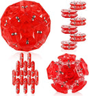RoomyRoc Magnetic Fidget Sphere - Pentagons Magnets Balls - 12 Piece Set - Crystal Red - Magnet Fidgets Toy - Creativity Beyond Imagination, Inspirational, Recreational, Desk Toys for Adults by TinyTreasures Baby Boutique