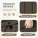 JUMMICO 31 Gallon Resin Deck Box Waterproof Indoor Outdoor Storage Boxes for Patio Furniture Cushions and Garden Tools (Brown, 31gallon-2 Packs) by CozyNest Decor