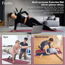 Extra Thick Exercise Yoga Mat with Strap - 2/5 Inch (10MM), Non-Slip Workout Mat for Yoga, Pilates, and Floor Exercises by TinyTreasures Baby Boutique