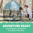 Baby Delight Go with Me Eclipse Deluxe Portable Playard | Playpen | Sun Canopy | Indoor and Outdoor | Ultra Padded Nylon Floor | Green Garden by TinyTreasures Baby Boutique