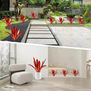 Enlarge Thickened Wind Resistant Metal Agave Garden Art Metal Plant Country Garden Sculpture Statue Outdoor Decoration Agave Metal Plant Courtyard Garden Lawn Ornament Gift (2, 12 Leaves red) by GreenHaven Gardens