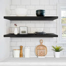Sorbus Floating Shelves for Wall - 35 Inch Long Bathroom Shelves, Wall Decor for Bedroom, Kitchen, Living Room & Book Storage - Mounted Floating Shelf with Invisible Brackets (Black, 2 Pack) by CozyNest Decor