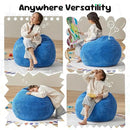 Hobestluk 2.5FT Bean Bag Chair Beanbags Small Bean Bag Chair with Filler Included Teardrop Bean Bag with Removable Cover for Bedroom Living Room (Small, Blue) by CozyNest Decor
