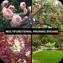 Upgraded Garden Clippers, Adjustable Germany Pruners, Work 3 Times Easier, Professional Pruning Shears, Cutting Rose, Flower, Hedge, Stem, Sharp Gardening Scissors, Arthritis Weak Hand Snips by GreenHaven Gardens