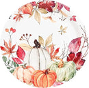 AllReal Fall Pumpkins Paper Plates Rustic Pumpkin Leaves Disposable Party Plate 7" Thanksgiving Autumn Dessert Plate for Birthday Baby Shower Party Supplies Table Decor (48) by CozyNest Decor