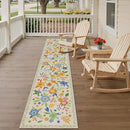 GENIMO Indoor Outdoor Area Rug 2' X 10' Waterproof, Washable Door Mat Non Shedding, Easy Cleaning Floral Outdoor Carpet for Patio, Entryway, Porch, Bathroom, Living Room, Bedroom, Backyard by GreenHaven Gardens