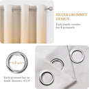 HOMEIDEAS Gold Ombre Blackout Curtains 52 X 84 Inch Length Gradient Room Darkening Thermal Insulated Energy Saving Grommet 2 Panels Window Drapes for Living Room, Bedroom by TinyTreasures Baby Boutique