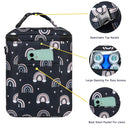 Breastmilk Cooler Bag with Ice Pack Fits 4 Baby Bottles Up to 9 Ounce Insulated Baby Bottle Bag Breast Milk Cooler on the Go with Strap Fits Medela/Dr.Brown's for Nursing Mom Daycare, Work or Travel by TinyTreasures Baby Boutique