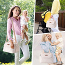 Breastmilk Cooler Bag with Ice Pack Fits 6 Baby Bottles up to 9 Ounce, Wearable Breast Pumps Cooler Bag for Nursing Mom Daycare, Work, Travel- White by TinyTreasures Baby Boutique