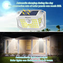 Solar Motion Lights Outdoor, [3 Modes/6 Pack/188 LED] 270° Wide Angle Lighting, Security Solar Powered Wall Lights, IP65 Waterproof Flood Lights for Fence Porch Yard Patio(White) by GreenHaven Gardens