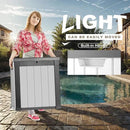 50 Gallon Outdoor Deck Box,Storage Lockable Waterproof Patio Furniture,Garden Tools,Cushions,Pool Accessories Outside Storage Resin Box(SM Black&White) by CozyNest Decor