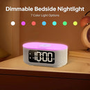 JALL Fabric Alarm Clock for Bedroom, with Big Led Screen Display, Bluetooth Stereo Sound Speaker, FM Radio, Fast Wireless Charging, USB Charging Port, Nightlight, White Noise, Ideal for Gift, Gray by TinyTreasures Baby Boutique