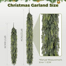 9 ft Christmas Garland, Cedar Garland, Real Touch Cypress Garlands, Green Artificial Greenery Garland for Mantel Indoor Outdoor Christmas Decorations by CozyNest Decor