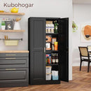 60" Tall Metal Pantry Cabinet, Black Kitchen Pantry Storage Cabinet with Doors and 3 Adjustable Shelves, Cupboard for Kitchen, Dining Room, Living Room, Bathroom by CozyNest Decor