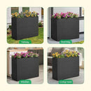 IDZO All Weather Wicker Planter Raised Garden Bed, 24 in Tall Round Rattan Flower Pots, Durable Self-Watering Indoor Outdoor Wicker Planters for Porch Patio Balcony by CozyNest Decor