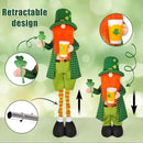 Large St Patricks Day Gnome Plush Decorations Outdoor, Cute Standing Saint Patricks Day Gnomes Gift Decor with Retractable Spring Legs, Placed Outside Yard/Porch/Garden/Indoor/Home/Office by GreenHaven Gardens