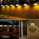 ROSHWEY Backyard Lights, 6 Pack Solar Fence Lights with 9 LED Waterproof Outdoor Gutter Lights for Eaves Garden Landscape Yard (Warm White) by GreenHaven Gardens