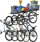 Bike Storage Rack with Shelf, Bike Wall Mount Garage Stand, Bike Hanger Storage Bicycles Hanger Hooks Bike Hooks for Garage Organizer by GreenHaven Gardens
