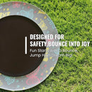LAMERGE 55" 7-in-1 Round Trampoline for Kids Boys & Girls Ages 1-8, Indoor & Outdoor Trampoline for Fun, Adjustable Height Handrail ＆ Enclosed Safety Net ＆ Durable Designs for Toddlers Children by TinyTreasures Baby Boutique