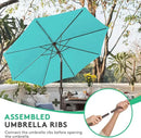 JEAREY 10FT Outdoor Patio Umbrella Outdoor Table Umbrella with Push Button Tilt and Crank, Market Umbrella 8 Sturdy Ribs UV Protection Waterproof for Pool, Garden (Turquoise) by GreenHaven Gardens