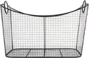 Deco 79 Metal Large Open Frame Wire Grid Storage Basket with Curved Sides and Ring Handles, 30" x 20" x 20", Black by GreenHaven Gardens