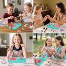 Friendship Bracelet Making Kit, Arts and Crafts Loom Bracelet Maker for Kids, Jewelry String Making supplies with 3 Thread Styles & 6 Bead Types, Christmas Birthday Gifts for Girls Ages 6 7 8 9 10+ by TinyTreasures Baby Boutique
