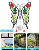 KY&BOSAM Butterfly Suncatcher I Love You Nana Gifts Stain Glass Suncatchers for Window Hanging Wind Chime Pressed Real Flower and Heart Charm Birthday Gift for Nana Mother`s Day Valentine`s Christmas by GreenHaven Gardens