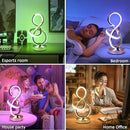 Modern Spiral Table Lamp, 7 Colors 10 Light Modes LED Nightstand Small Lamp with USB C+A Ports, Touch Dimmable Lamps for Living Room Bedroom Bedside, Unique & Cool Lamps,Gold by CozyNest Decor