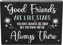 Good Friends Are Like Stars Wooden Sign – Sentimental Gift for Best Friend, Rustic Wall Hanging Decor, Friendship Keepsake, American Made, Thoughtful Birthday by CozyNest Decor
