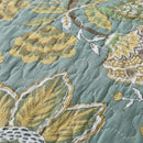 NEWLAKE Cotton Bedspread Quilt Sets-Reversible Patchwork Coverlet Set, Green Floral Pattern, King Size by CozyNest Decor