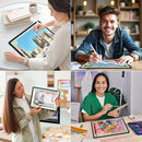 KOBAIBAN A4 Magnetic Light Box for Tracing, Rechargeable Diamond Art Light Board with Side Physical Buttons, 3 Color Light Modes Super Bright Light Pad Light Table for Drawing, Weeding Vinyl (Black) by TinyTreasures Baby Boutique