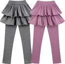 Girls School Uniform Pants Leggings with Skirts Stretch Warm Jegging 4-12 Years by TinyTreasures Baby Boutique