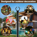 10Ft String Light Poles 4 Pack,Light Poles for Outside Lights,Outdoor with Fence Brackets Hanging Lights,Metal Stand Deck Patio Backyard by GreenHaven Gardens