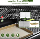 Brand-Man Propane Gas and Charcoal Grill Combo,Grill and Griddle Combo Dual Fuel BBQ Grill with Dual Lids for Outdoor Barbecue, Black by GreenHaven Gardens