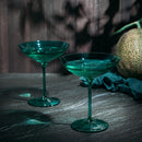 Champagne Coupes 12oz by The Wine Savant - (2, Teal)