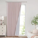 Vision Home Soft Pink Pinch Pleated Full Blackout Curtains Linen Blended Room Darkening Window Panels 95 inch for Living Room Bedroom Thermal Insulated Pinch Pleat Drapes with Hooks 60" Wx95 Lx1 by CozyNest Decor