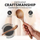 Zulay Kitchen 30-Piece Teak Wooden Utensils - Natural Teak Cooking Utensils with Premium Gift Box - Non-Stick Wooden Spoons - Kitchen Gift Set - Comfortable Grip by CozyNest Decor