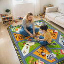 STARUIA Kids Cars Rug for Playroom, 3x5 Car Rugs for Kids Toy Cars, Non-Slip City Road Map Play Rug for Boys Bedroom, Educational Toddler Carpet Play Mat for Classroom Nursery Daycare (39"X59") by TinyTreasures Baby Boutique