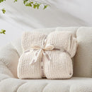 Snuggle Sac Heather Ivory Oversized Throw Blanket for Couch, Super Soft Warm Blankets Cozy Knit Fuzzy Lightweight Throw XL for Sofa, Bed, Heather Ivory, 50x 70 inches by TinyTreasures Baby Boutique
