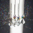 H&D HYALINE & DORA Glass Crystal Rainbow Angel Ornament Chakra Hanging Suncatcher Window Sun Catcher with Baroque Maple Leaf Pendant for Gift, Pack of 3 by GreenHaven Gardens