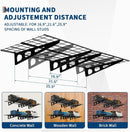 2 Pack 2x6ft Garage Storage Shelving Wall Mounted, 24-inch-by-72-inch 1600 Lbs Heavy Duty Sturdy Storage Shelves, Wall Shelves Folding Storage Garage Organization for Warehouse, Laundry by GreenHaven Gardens