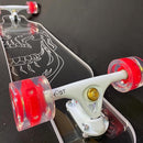 Clear Longboard Skateboard - Transparent Acrylic Long Boards with Light-Up LED Wheels for Smooth Rides - Ride The Streets in Style with Longboard Built for Beginners & Pros Alike by TinyTreasures Baby Boutique