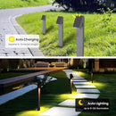 Solar Walkway Light, Dimmable Metal Solar Pathway Light Outdoor IP65 Waterproof, 3000K 500LM Solars Yard Lights for Yard Garden Patio Landscape Lawn by CozyNest Decor