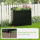 Planter Box Outdoor 38"W x 10.2"D x 30"H- Tall Rectangular Planters for Outdoor Patio/Porch, All-Weather with Anti-dumping Kit, Durable Galvanized Steel, Modern Design for Plants, Flower,Garden by CozyNest Decor