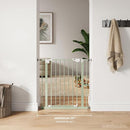 Comfy Cubs Baby Safety Gate with 3 Extensions - Adjustable 42" x 1.9" x 30" Q195 Steel Doorway Barrier - Powder-Coated Finish for Stairs and Doorways - Walk-Through Design Pet Gate - Sage by TinyTreasures Baby Boutique