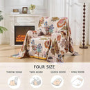 Boho Throw Blanket Reversible Muslin Bohemian Tapestry, Flower Decorated Bohemian Sofa Blanket, Lightweight Breathable 100% Cotton Throw Blanket, Chair Blanket, 50"x60" by CozyNest Decor